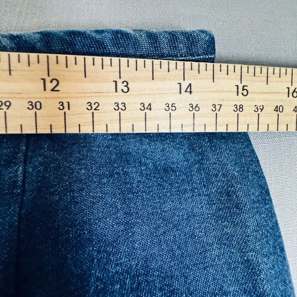 Vtg New 1996 Denim Wrap Skirt Womens 12 Blue Backroad Blues Boho Western Prairie